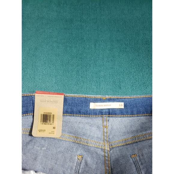 Levis Jeans Size 16 Womens Blue Pants Stretch Denim Mid Rise Classic Bootcut NWT - Picture 3 of 16